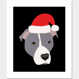 Christmas Pit Bull Posters and Art